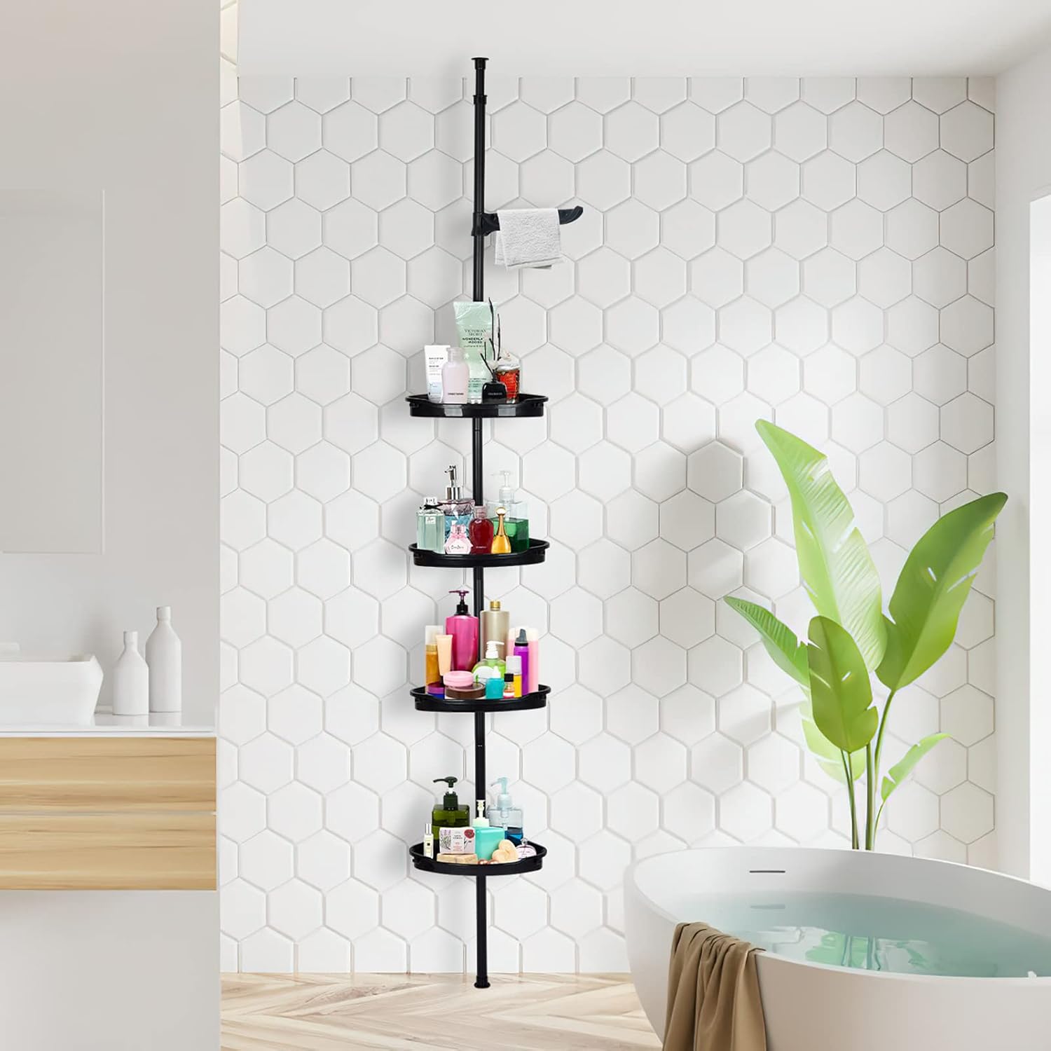 Fishing Rod Telescopic - Rak Sudut Kamar Mandi 4 Tingkat