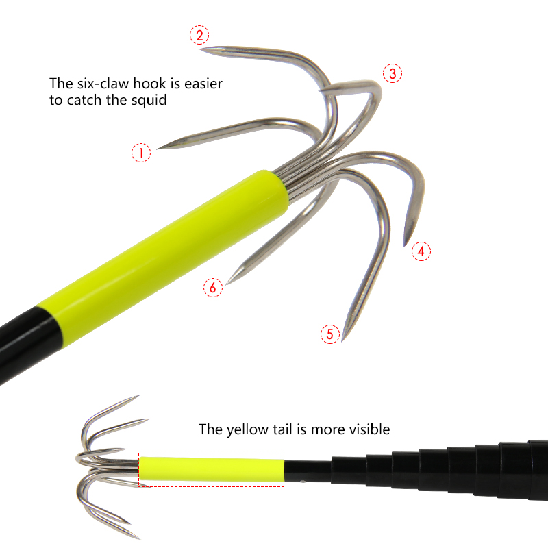 4/3M Teleskopik Cumi-cumi Gaff - Fishing Rod Telescopic ulasan dan harga