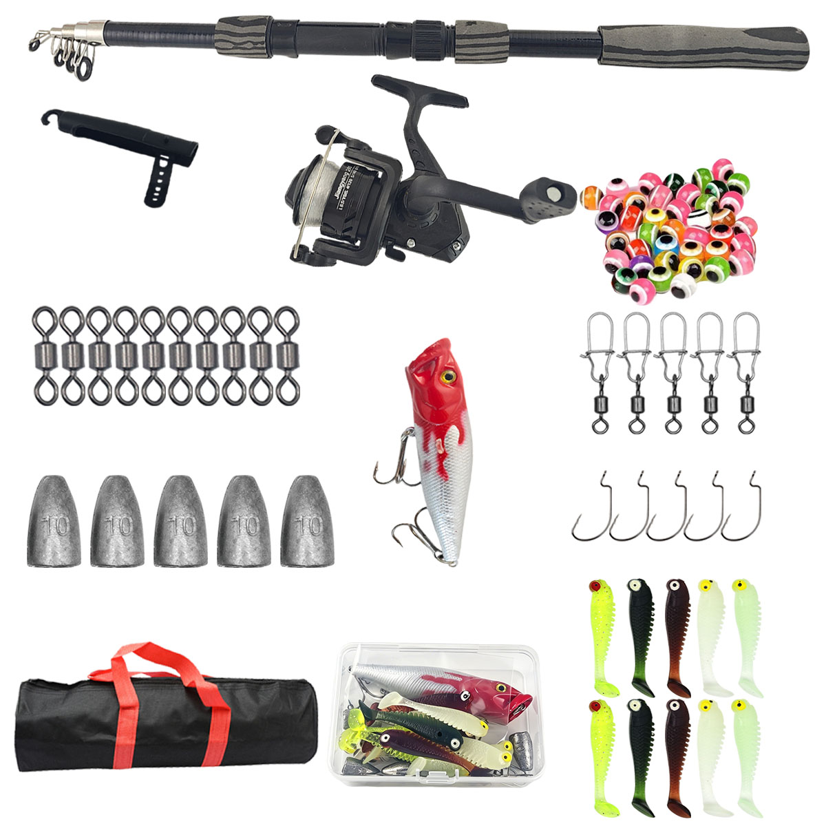 Kit Joran Pancing Teleskopik P - Fishing Rod Spinning ulasan dan harga